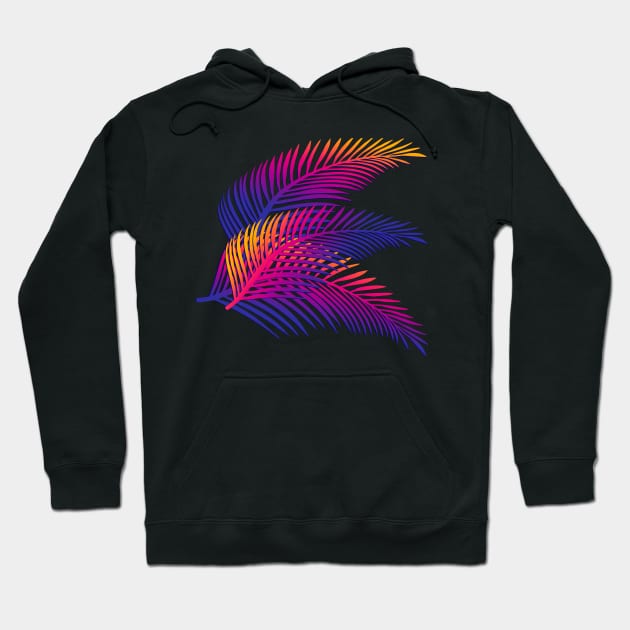 Neon Leaves Hoodie by Glitchway